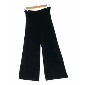 Chicos Slinky Pull On Pants Women's S/4 (Chicos 0) Black Cropped Sheer Gem Cuff
